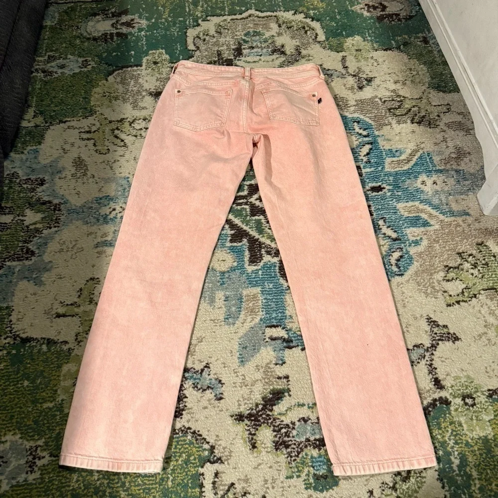 Pink Orange Pilcro and the Letterpress Anthropologie mom style jeans